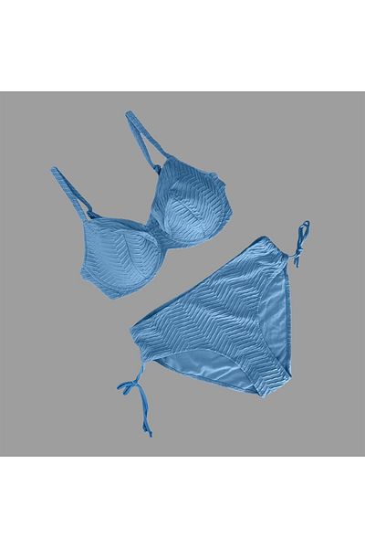 hazelin Γυναικείο κοστούμι μπικίνι με μοτίβο Ice Blue με επένδυση HZL25S-LC4004