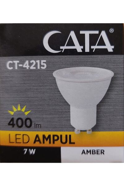 ertekin Cata 5 Adet 7w Amber Çanak Led Ampul Gu 10 Ct 4215r