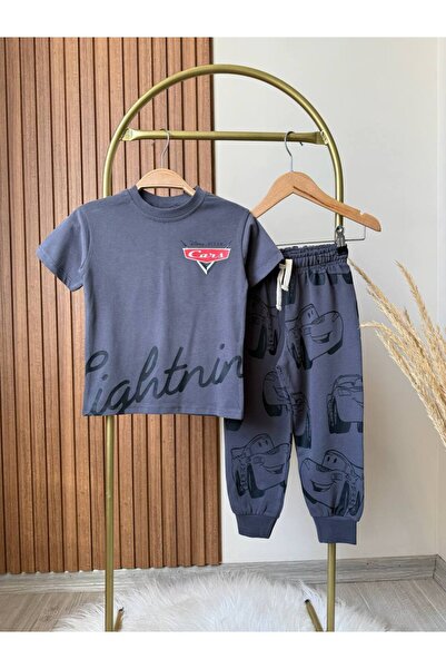 Teeny Weeny Kids Boy's Printed Cotton Crew Neck Bottom Top Set