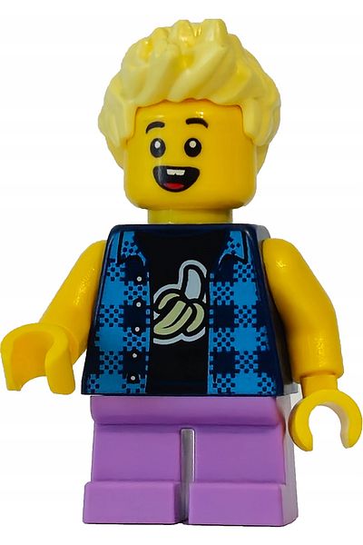 LEGO Accessory - Custom Moc Minifigure, Boy with Banana Pattern Vest