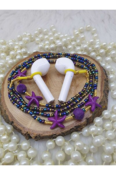 HAPPY HANDMADE سلسلة-أيربودز-حزام-الجيل الجديد-سلسلة سماعات-هدية-قلوب