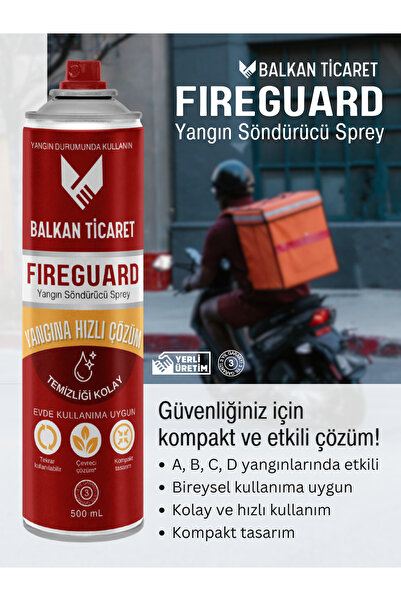 Balkan Ticaret FireGuard Yangın Söndürücü Sprey - Motosiklet Yangınlarına Kar...