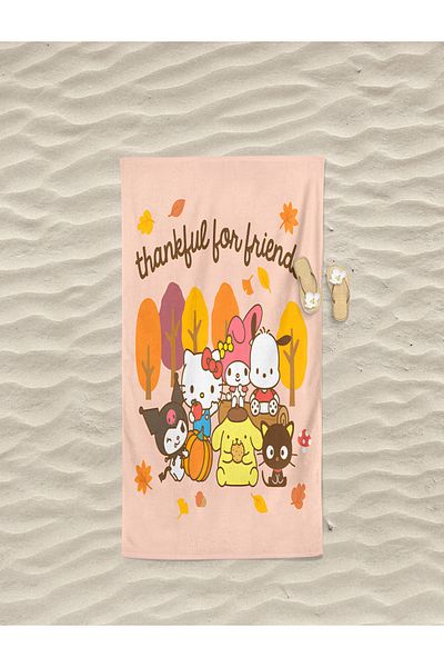Home Kuromi Patterned Digital Printed Teenage Girl Beach Bath Towel