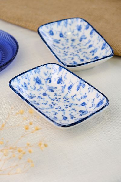tabakevi Plate House Porcelain Blue Heaven Boat Plate 2 Li 14X10X2Cm