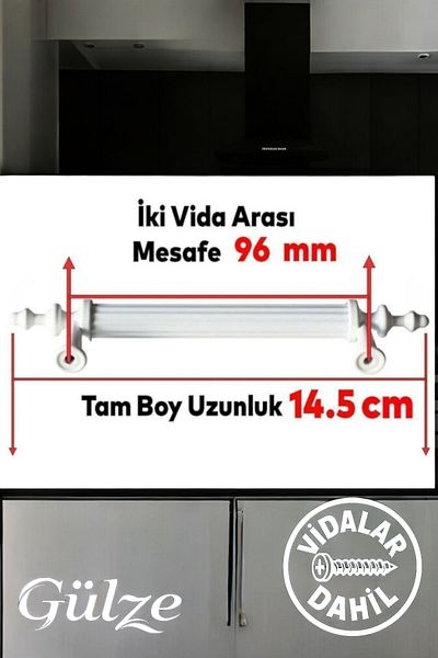 GÜLZE HOME MÂNER DE MOBILIER MODEL WHITE DUCK 96mm - BUCĂTĂRIE, SERTAR, MÂNER DE DULAP (PLASTIC DUR)