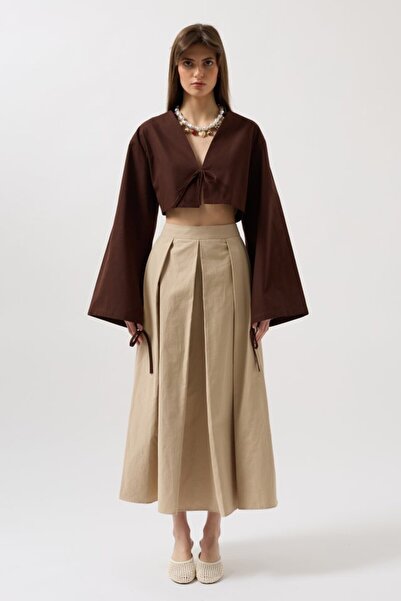 buğrahayalin Lacing Detail Long Sleeve Blouse