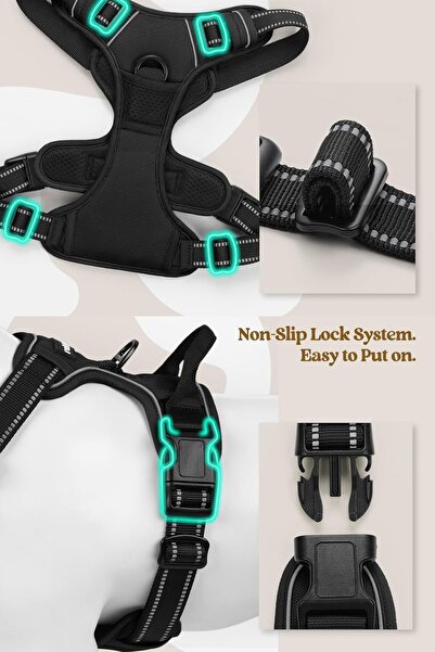 ESPAW Köpek Tasması ve Gezdirme Halatı Reflektörlü Orta ve Büyük Irk İçin Yürüyüş ve Eğitim Tasma Seti