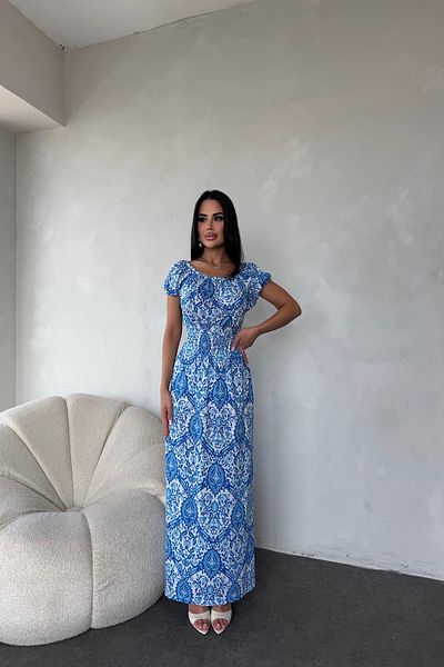 kamacibutik Rochie cu imprimeu etnic cu guler Madonna (mărimea standard este potrivită S/M/L)