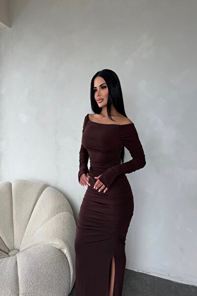 kamacibutik Φόρεμα με μακρυμάνικο γιακά Madonna