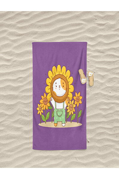Home Πετσέτα μπάνιου για νεαρά κορίτσια με ψηφιακή εκτύπωση με σχέδιο ηλίανθου