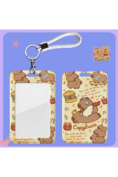 synshop Capybara Card Holder Bag - Keychain Ornament and Accessory