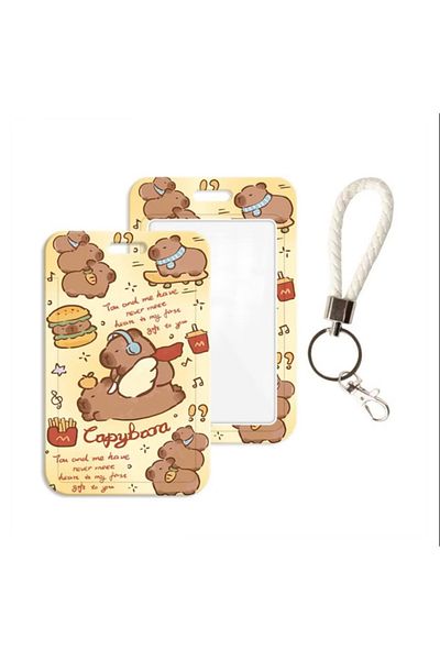 synshop Capybara Card Holder Bag - Keychain Ornament and Accessory