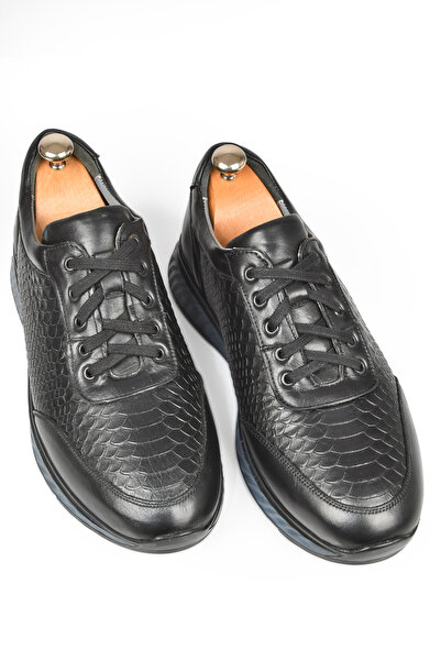 DeepSEA Чоловічі чорні візерункові ортопедичні кросівки з високою підошвою та...