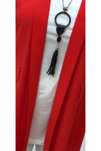 Meryemce Butik ΣΑΛ γιακά κρεπ μπουφάν (casual fit)