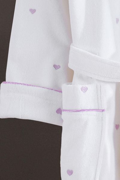 VAROL Μπουρνούζι Heart Embroidered 100% Cotton Series Love