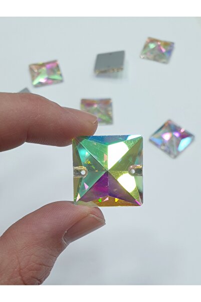 CRYSTALSHOP Dikme Kristal Taş - 22*22 мм Kare Janjan (24 AD)