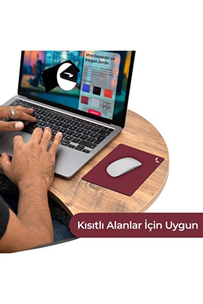 GoLite Classic - 22x18 Bordo Küçük Ofis Mouse Pad Kaymaz Taban Fare Altlığı Mousepad Small