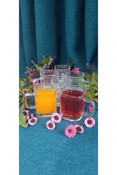 ORTAKÖY CENNETİ 6 Ad Koşulucam Mug Cup Stripes Modern 150 Cc 8 cm 6X6 Enlemler New Product
