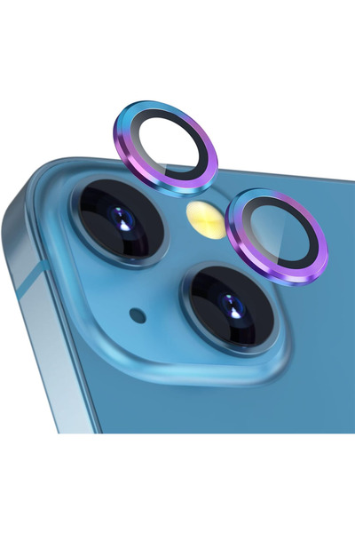 Fibaks İphone 14 / 14 Plus Ve 15 / 15 Plus Kamera Koruma Renkli Lens Koruyucu...