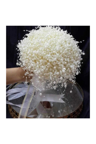Sosyete shop باقة العروس مع تصميم زهرة اليد اللؤلؤية الرائعة