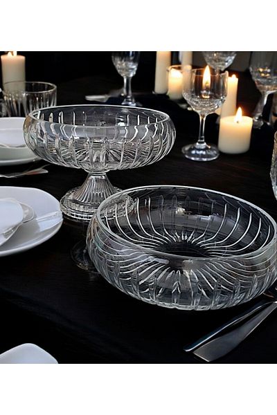 AYZ HOME Cut Crystal Glass Bowl Set - Tableware Presentation / Dowry Bowl Set