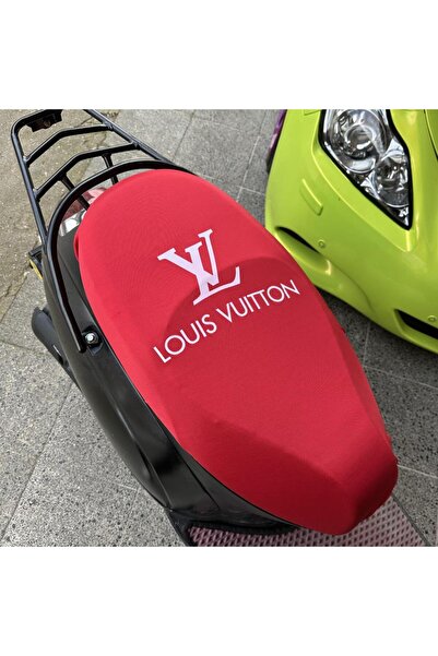 CEBECİOTO Luis Red Patterned Combed Cotton Motorcycle Cover - Motor Compatible