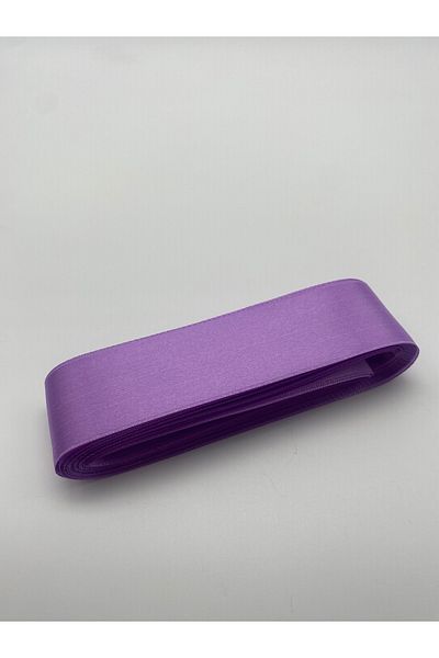 Ak Tuhafiye Λιλά Σατέν Κορδέλα 4 cm 10 Yards, Κορδέλα Διακόσμησης Συσκευασίας και Συντήρησης Νο:33