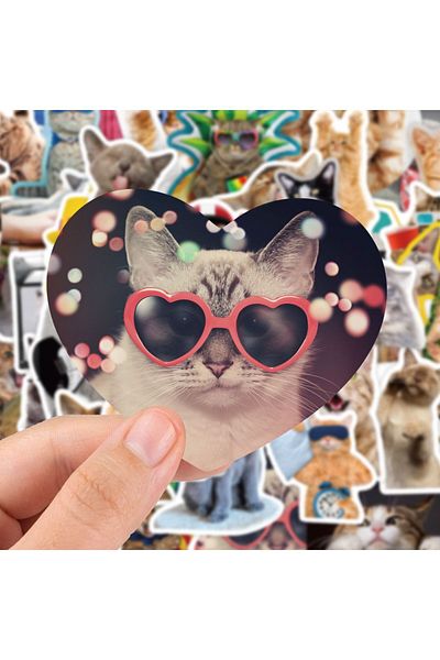 hediyenebak Cute Cat Sticker Set |   Laptop Agenda Notebook Tablet Phone Notebook Sticker Bullet Journal
