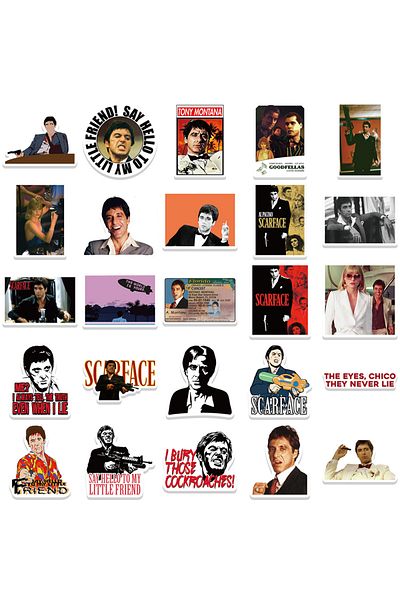 hediyenebak Scarface Sticker Set |   Laptop Agenda Notebook Tablet Phone Notebook Sticker Bullet Journal
