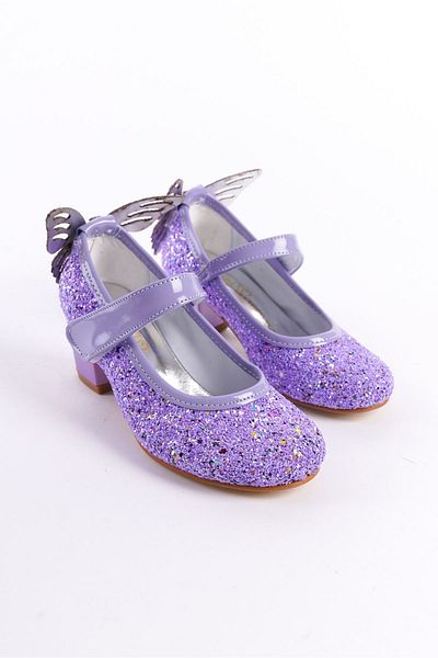 owwox club Butterfly; Purple, Heeled Children's Shoes with Butterfly Accessories