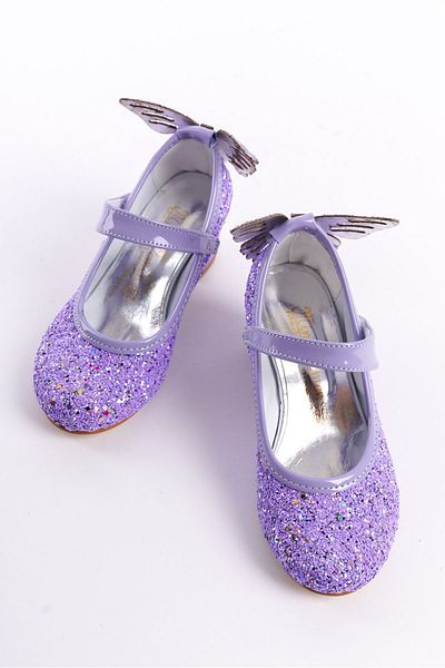 owwox club Butterfly; Purple, Heeled Children's Shoes with Butterfly Accessories