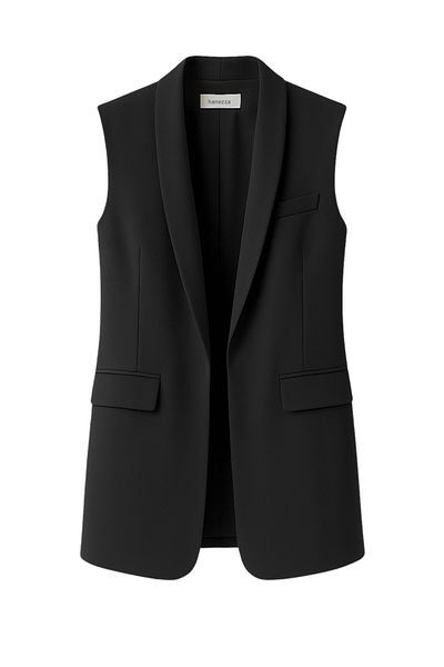 Hanezza Femei negre de mărime mare - Combinație casual de birou |   Eleganța și confortul ei