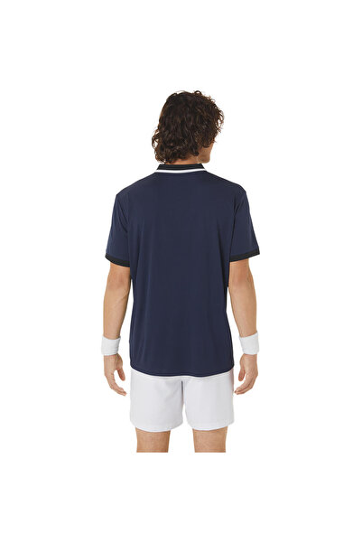 Asics Men Court Polo Shırt Erkek Lacivert Kısa Kollu Tshirt 2041a256-401