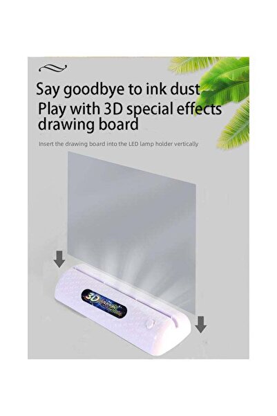 Yelajoy Children's 3D Drawing Board, With Light Function, 24.5 X 19 Cm, For Art Writing and Drawing