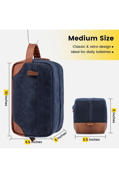 GENERIC4 Vorspack Toiletry Bag Hanging Dopp Kit for Men Water Resistant Canvas Shaving Bag with Large Capacit