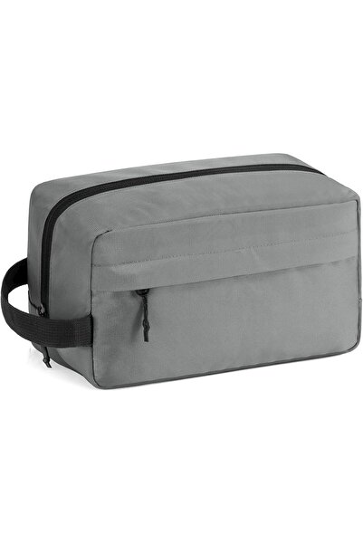 Vorspack Travel Toiletry Bag for Men - Hanging, Water-Resistant, Grey, Medium