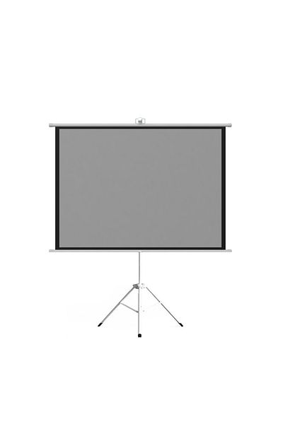 FlashHawk 100 inch 4:3 Portable Projector Screen, Gray Fiberglass Material, with Tripod Stand ET100G-43