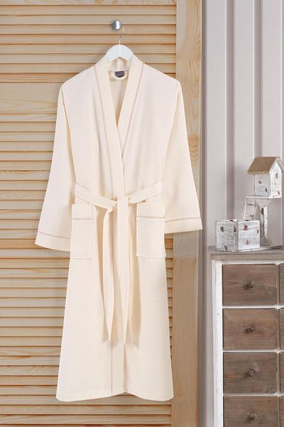 VAROL Μπουρνούζι Pique γιακά Kimono Series Dama