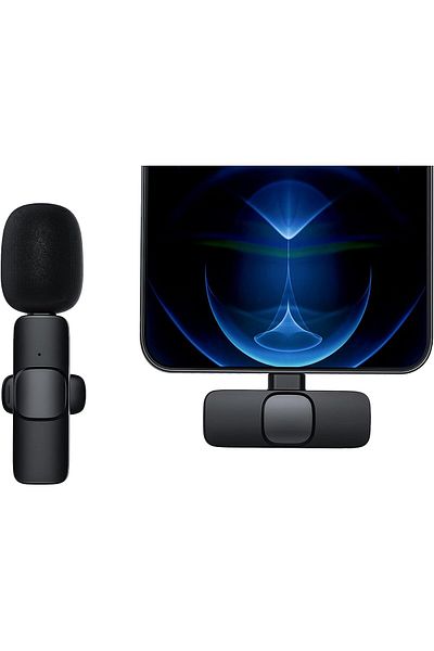 fulina Wireless Lavalier/Lapel Microphone,with Ligthing Connector,for iphone and ipad, Plug and Play,Black