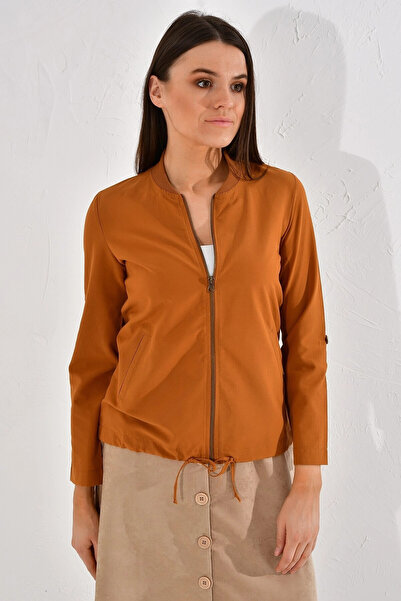 bacc Γυναικεία κολεγιακή φούστα με κορδόνια με κορδόνια κανέλας Co-2520022364