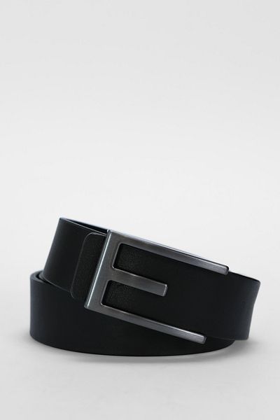 Lufian Mark Men's Black Leather Belt