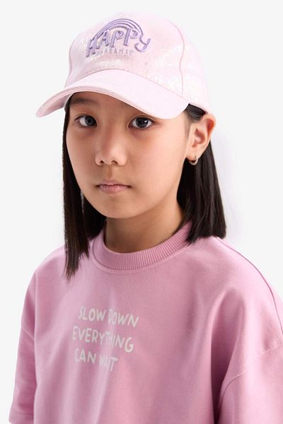 DeFacto Girl's Embroidered Gabardine Baseball Basketball Cap B7591A825Sm