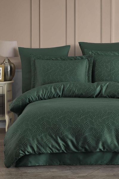 VAROL Σετ Παπλωματοθήκη Liyosel Jacquard Διπλό - Lienzo Green