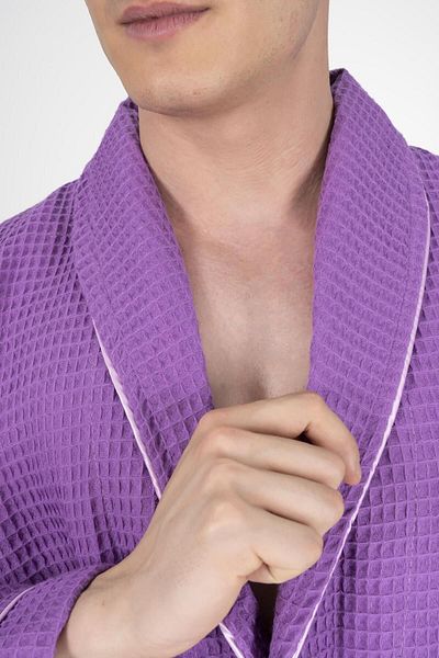VAROL Chaos Series - Shawl Collar Pique and Bathrobe Dressing Gown