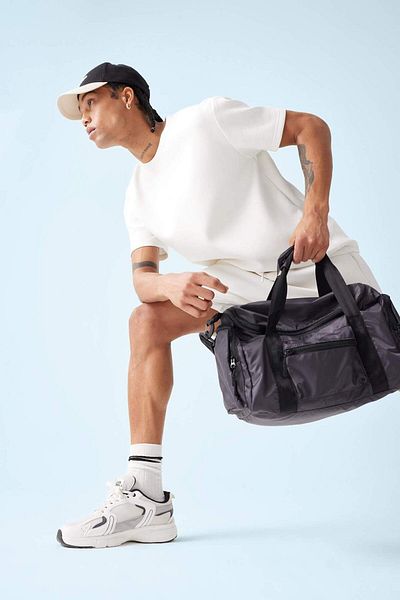 DeFacto DeFactoFit Standard Fit Crew λαιμόκοψη με στάμπα αθλητική μπλούζα με κοντό μανίκι D9310AX25SP