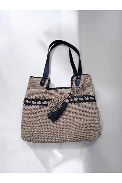 Natural Paper String Hand Shoulder Bag