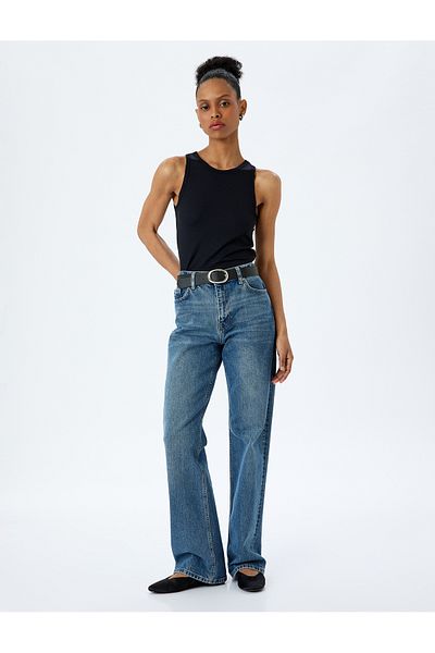 Koton New Season Ribbed Halter Neck Sleeveless T-Shirt