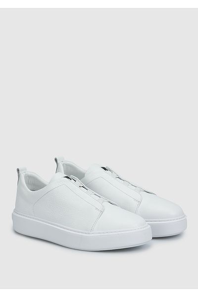 Provoq Λευκό Δερμάτινο Ανδρικό Sneaker