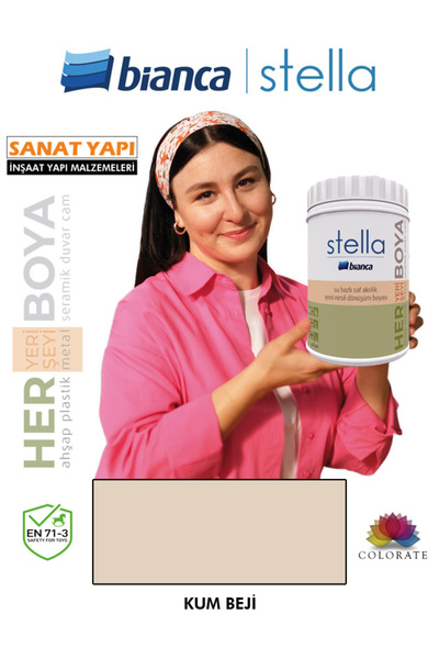 Bianca Su Bazlı Akrilik Boya Kum Beji