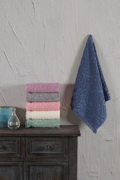 VAROL Σειρά Jacquaranda 100% βαμβάκι 30x50cm Σετ πετσετών 6 τεμαχίων